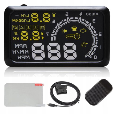 Wyświetlacz LED HUD W02 5.5" OBD2 wersja PRO