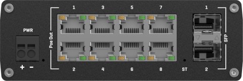Teltonika TSW202 switch przemysłowy zarządzalny 8xFE 2xSFP PoE+ (TSW202000000) DIN