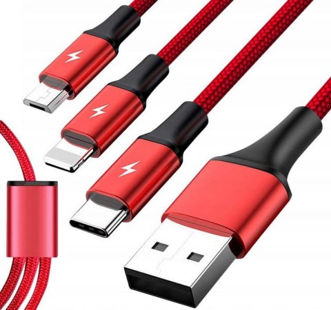 Unitek 3-in-1 USB Kabel ładujący C4049RD