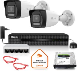 Zestaw monitoringu Hilook 2 kamery IP IPCAM-B8-30DL z dyskiem 1TB