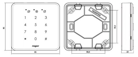 Czytnik zbliżeniowy ROGER PRT82MF-BK