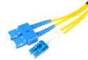 PATCHCORD ŚWIATŁOWODOWY SM SC/UPC-LC/UPC DUPLEX 0,5m