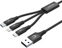 Unitek przewód ładujący USB 3 w 1 czarny