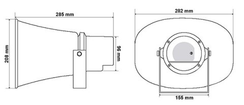 GŁOŚNIK TUBOWY HQM-ZT301 30W 100V BIAŁY