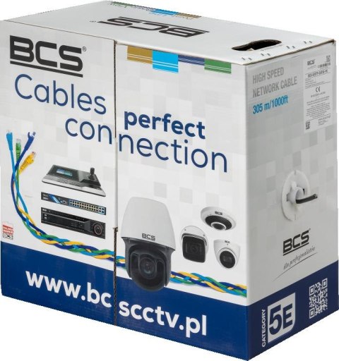 Kabel teleinformatyczny skrętka BCS UNIVERSAL BCS-U/UTP-CAT5E-PE