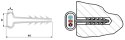 MUROWY TRZYMAK KABLA PŁASKIEGO 4,5 x 11mm 100szt.