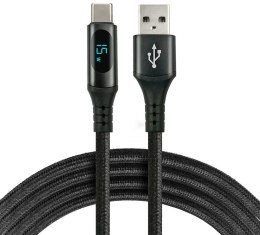 KABEL USB-A / USB-C LCD everActive CBB-1CBL 100cm 3A
