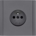 Gniazdo pojedyncze z uziemieniem szare WESA - CC TR 13X