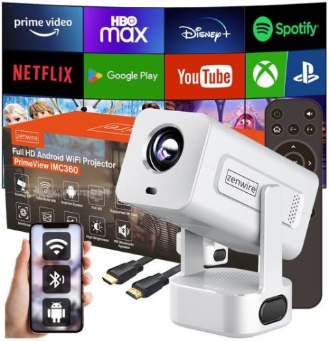 Mini Projektor Zenwire PrimeView IMC360 Android 13/WiFI/350/FULL HD