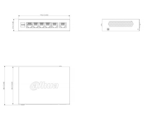 SWITCH POE CS4006-4GT-36 4-PORTOWY DAHUA