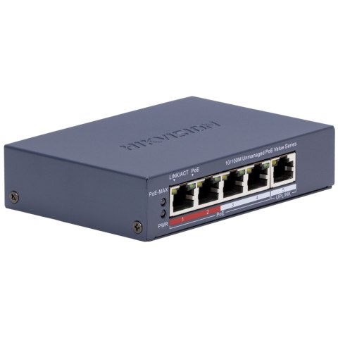 SWITCH POE DS-3E0105P-E/M(C) 4-PORTOWY Hikvision