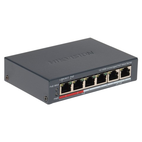 SWITCH POE DS-3E0106P-E/M(B) 4-PORTOWY Hikvision