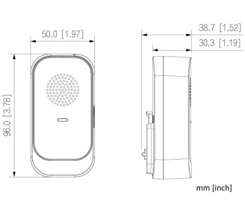 BEZPRZEWODOWY GONG DRZWIOWY DS1AG Wi-Fi 6, AC 230V DAHUA