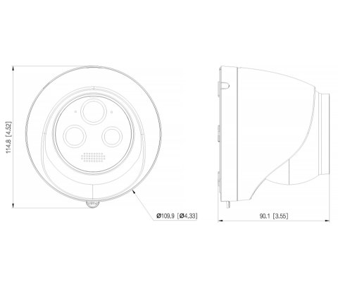 HYBRYDOWA KAMERA TERMOWIZYJNA IP HY-FT431LDP-TD1F4-MB 1.2 mm, 4 Mpx 4.0 mm WISUALARM