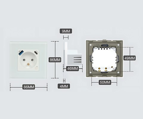 INTELIGENTNE GNIAZDO ELEKTRYCZNE ATLO-PW1F-TUYA Wi-Fi, Tuya Smart ATLO