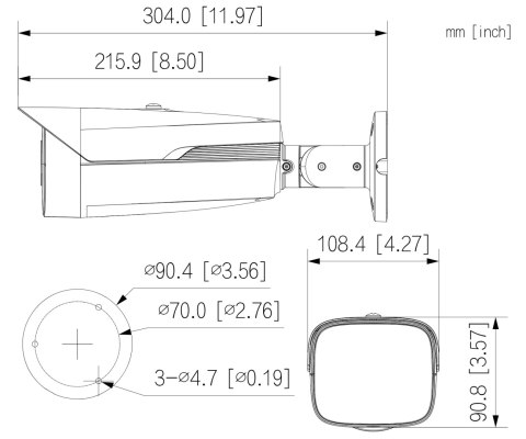 KAMERA AHD, HD-CVI, HD-TVI, CVBS HAC-HFW1239MH-A-LED-0360B-S3 Full-Color - 1080p 3.6 mm DAHUA