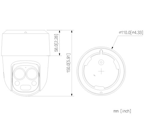 KAMERA AHD, HD-CVI, HD-TVI, PAL OBROTOWA ZEWNĘTRZNA HAC-PT1200B-IL-A-E2Z-2860 Smart Dual Light - 1080p 2.8 mm / 6.0 mm DAHUA