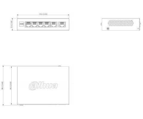 SWITCH POE CS4006-4ET2GT-60 4-PORTOWY DAHUA