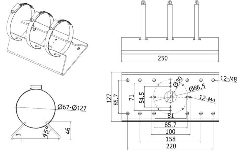 Adapter słupowy do kamer BCS VIEW BCS-V-AS