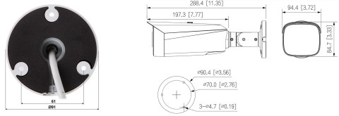 KAMERA IP IPC-HFW3849T1-AS-PV-0360B-PRO TiOC WizSense Full-Color - 8 Mpx 4K UHD 3.6 mm DAHUA