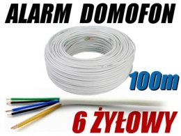 PRZEWÓD ALARMOWY DOMOFONOWY YTDY 6X0,5 - 100M