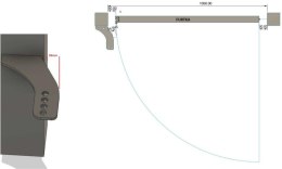 Uchwyty MOD.80/10/36 na słupek do napędów z otworami 10mm: Beninca, NICE, BFT Athos, DEA itd.