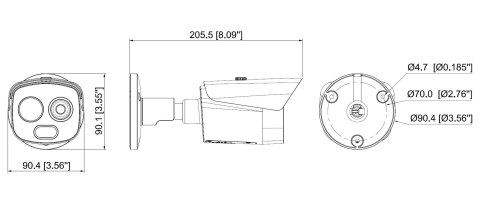 HYBRYDOWA KAMERA TERMOWIZYJNA IP TPC-BF1241-TB3F4-S2 3.5 mm - 960p, 4 mm - 4 Mpx DAHUA