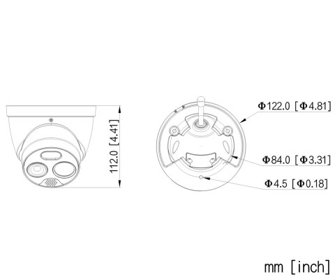 HYBRYDOWA KAMERA TERMOWIZYJNA IP TPC-DF1241-TB3F4-DW-S8 3.5 mm - 960p, 4 mm - 4 Mpx DAHUA