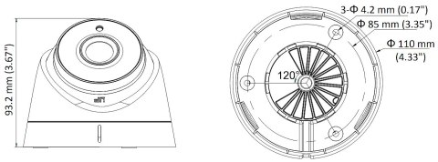 KAMERA AHD, HD-CVI, HD-TVI, PAL DS-2CE56D8T-IT3F(2.8mm) - 1080p Hikvision