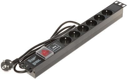 Listwa zasilająca 6 gniazd PD-6/R-SPD-1L