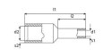 TULEJKA IZOLOWANA 6mm2 DUI-6,0-12CZ CZARNY (100szt.)
