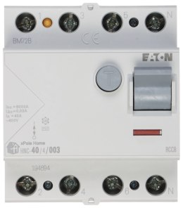 WYŁĄCZNIK RÓŻNICOWOPRĄDOWY HNC-40/4/003 TRÓJFAZOWY, TYP AC 30 mA 40 A EATON