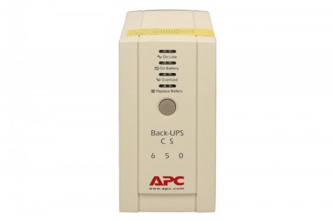 APC Zasilacz awaryjny BACK-UPS CS 650VA USB/SERIAL 230V BK650EI