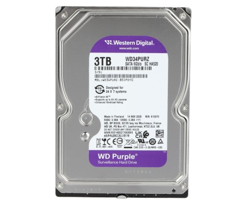 DYSK DO REJESTRATORA HDD-WD34PURZ 3TB 24/7 WESTERN DIGITAL