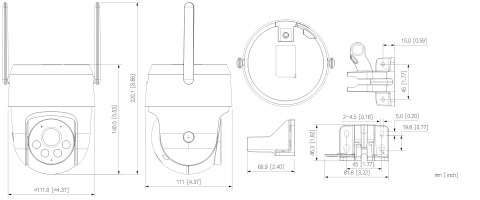 KAMERA IP SZYBKOOBROTOWA P5AS-PV Picoo A2 Wi-Fi 6 - 5 Mpx 4 mm DAHUA