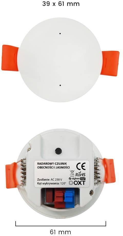 OXT Czujnik radar obecności jasności 230V ZigBee TUYA T160