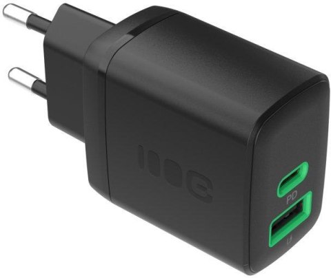 ŁADOWARKA SIECIOWA Greencell PowerSource Duo30 30W 1xUSB-C 1xUSB-A PD 3.0 QC 4.0+ czarna