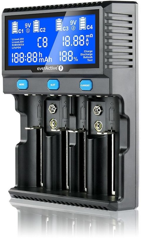 Ładowarka do akumulatorków cylindrycznych Li-ion oraz Ni-MH everActive UC-4200