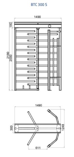 Furta/bramka CAME BTC 300-S/100 pojedyncza