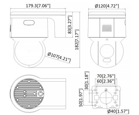 KAMERA IP OBROTOWA ZEWNĘTRZNA DS-2DE3A400BW-DE F1 T5 PL AcuSense - 4 Mpx 4 mm Hikvision