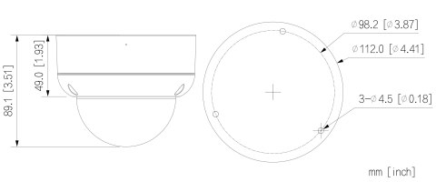 KAMERA WANDALOODPORNA AHD, HD-CVI, HD-TVI, PAL HAC-HDBW1500EA-A-0280B-S3-DIP - 5 Mpx 2.8 mm DAHUA