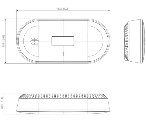 BEZPRZEWODOWA CZUJKA TLENKU WĘGLA (CZADU) HY-GC30A-R8 WISUALARM