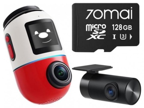 Wideorejestrator 70mai X800 Omni 4K/GPS/WiFi Dual czerwony + karta SD 70mai 128GB