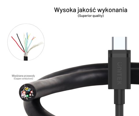 PRZEWÓD USB3.1-A/USB-C/1.0M-UNITEK USB-A/USB-C 1.0 m UNITEK