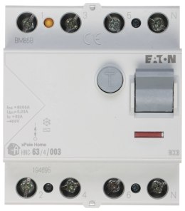 WYŁĄCZNIK RÓŻNICOWOPRĄDOWY HNC-63/4/003 TRÓJFAZOWY, TYP AC 30 mA 63 A EATON