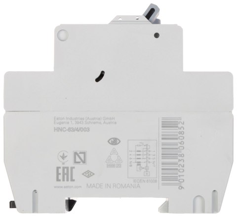 WYŁĄCZNIK RÓŻNICOWOPRĄDOWY HNC-63/4/003 TRÓJFAZOWY, TYP AC 30 mA 63 A EATON