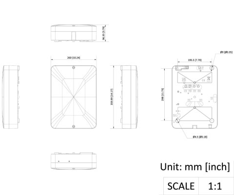 OBUDOWA DO PŁYT CENTRAL ALARMOWYCH AX HYBRID PRO DS-PZ501SHL-P Hikvision