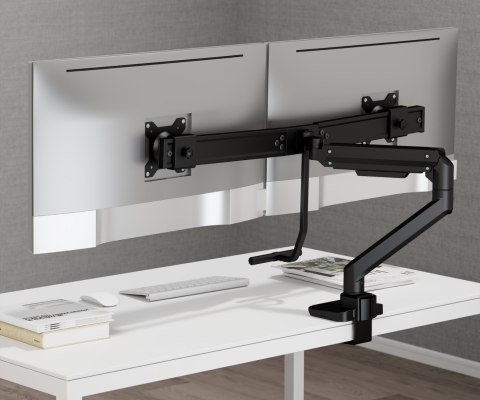 UCHWYT BIURKOWY DO MONITORA, NA SPRĘŻYNIE GAZOWEJ BRATECK-LDT69-C022 BRATECK