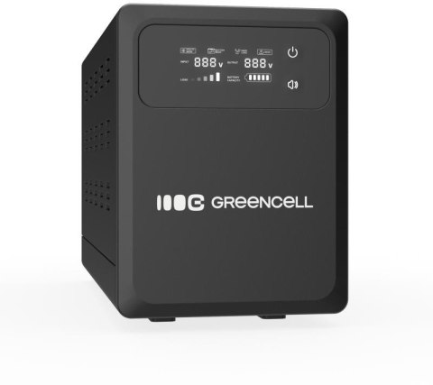 UPS ZASILACZ AWARYJNY Greencell PowerCore 1200VA 800W AVR 12VDC LCD