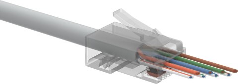 WTYK SIECIOWY KONEKTOR SOLARIX RJ45 CAT.5E UTP PRZELOTOWY SXRJ45-5E-UTP-EASY 1szt.